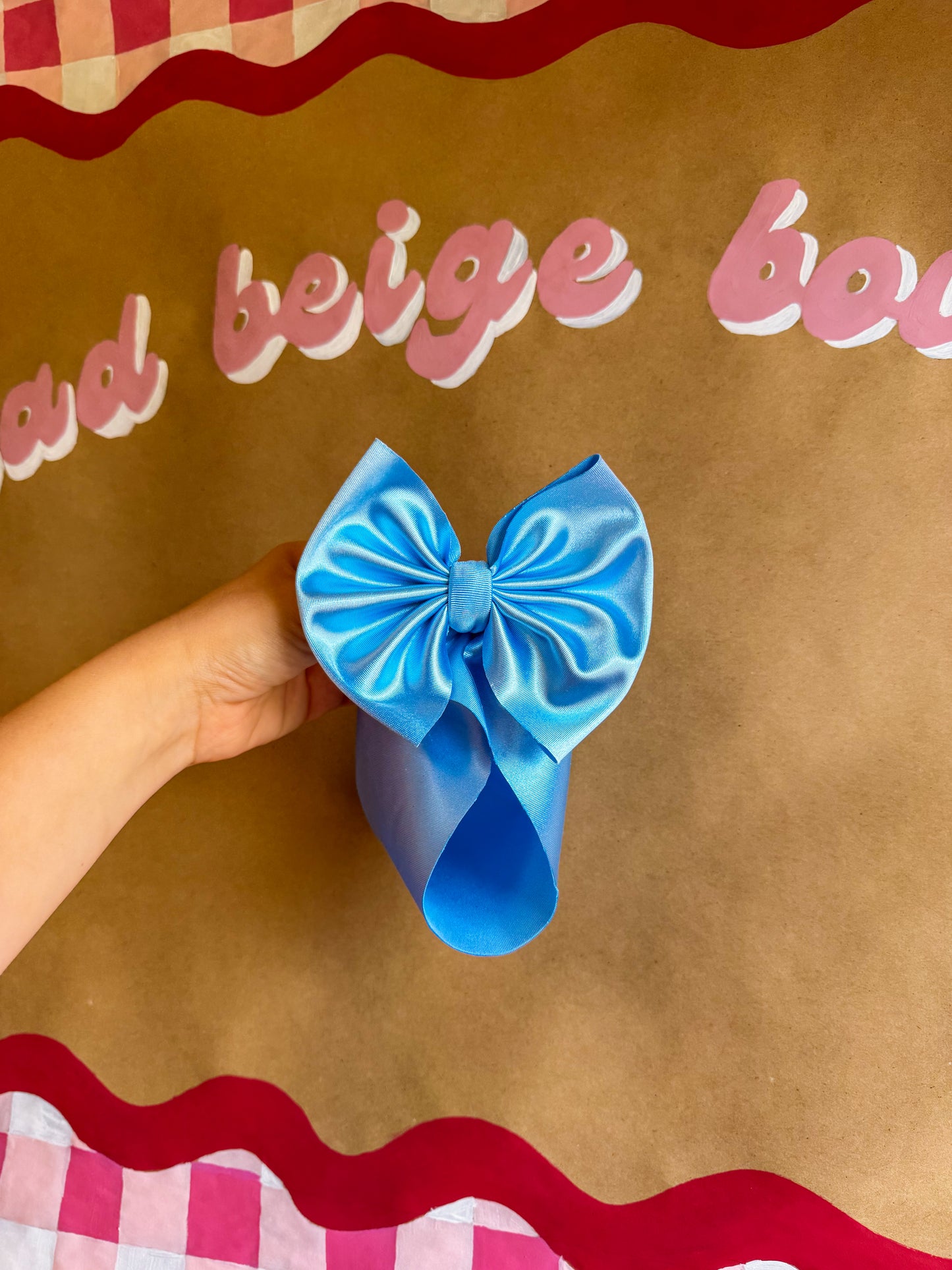Baby blue satin wrap- BABY