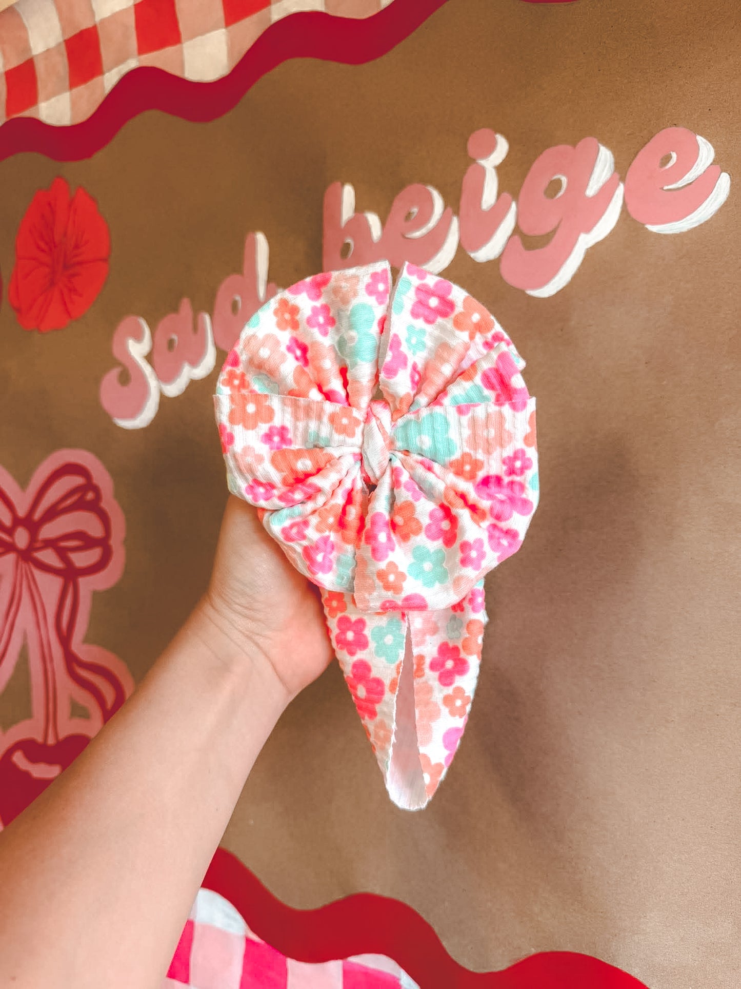 Floral Ribbed Messy Wrap - BABY