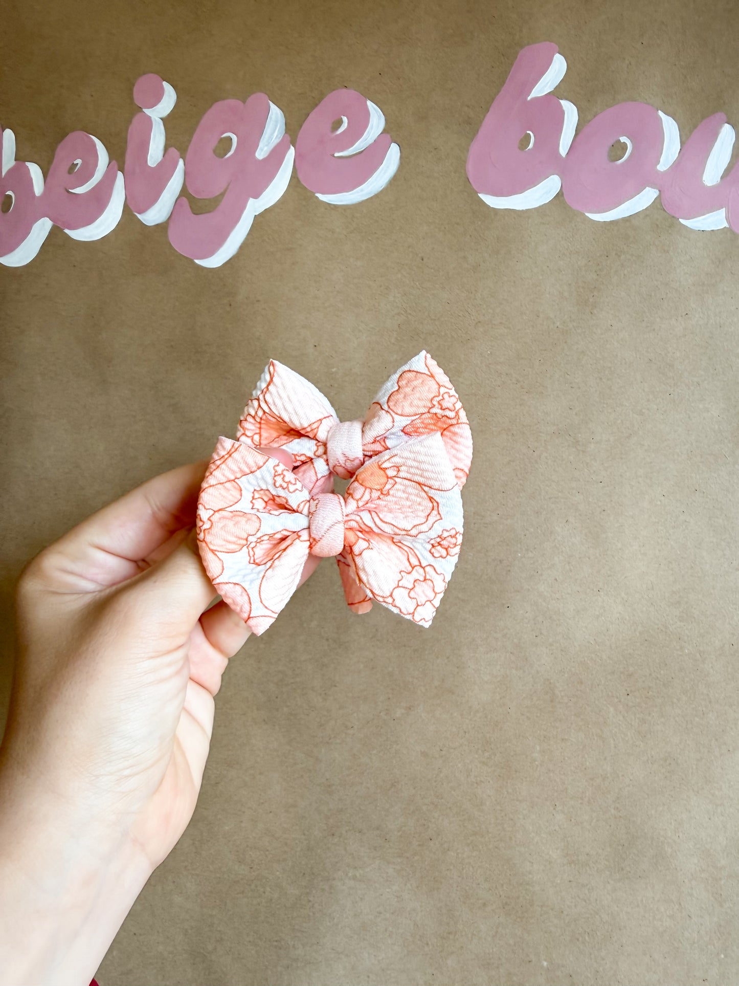 Peach Floral Piggies