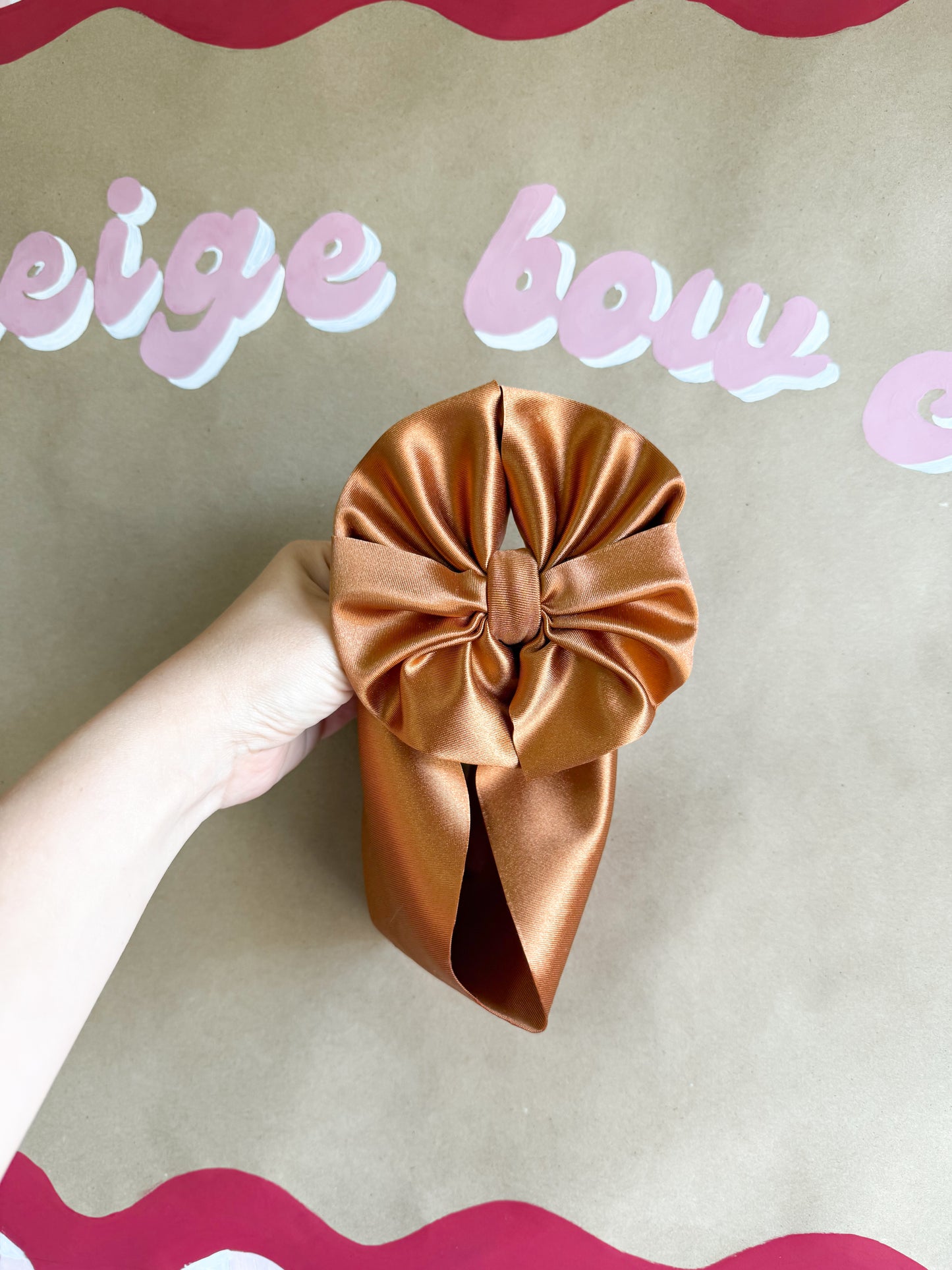 Brown Satin Messy Wrap - BABY