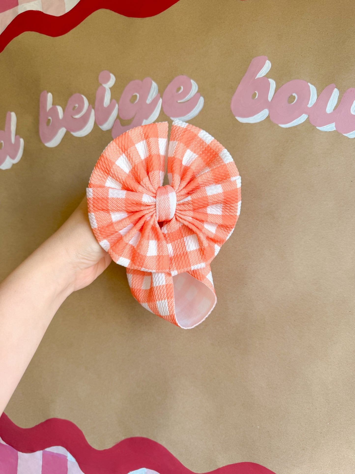 Orange gingham messy BABY