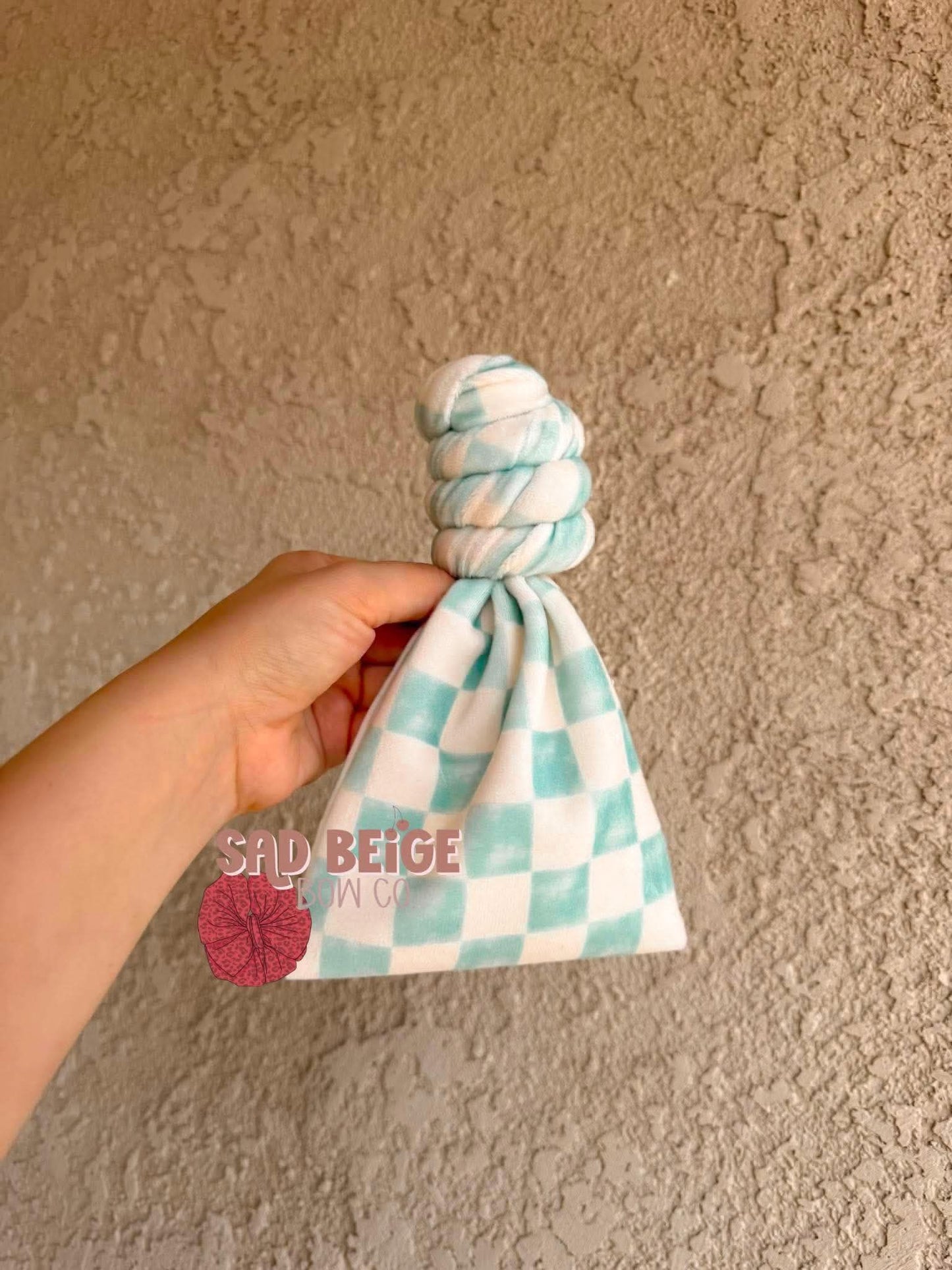 Baby Blue Checkered Plushy