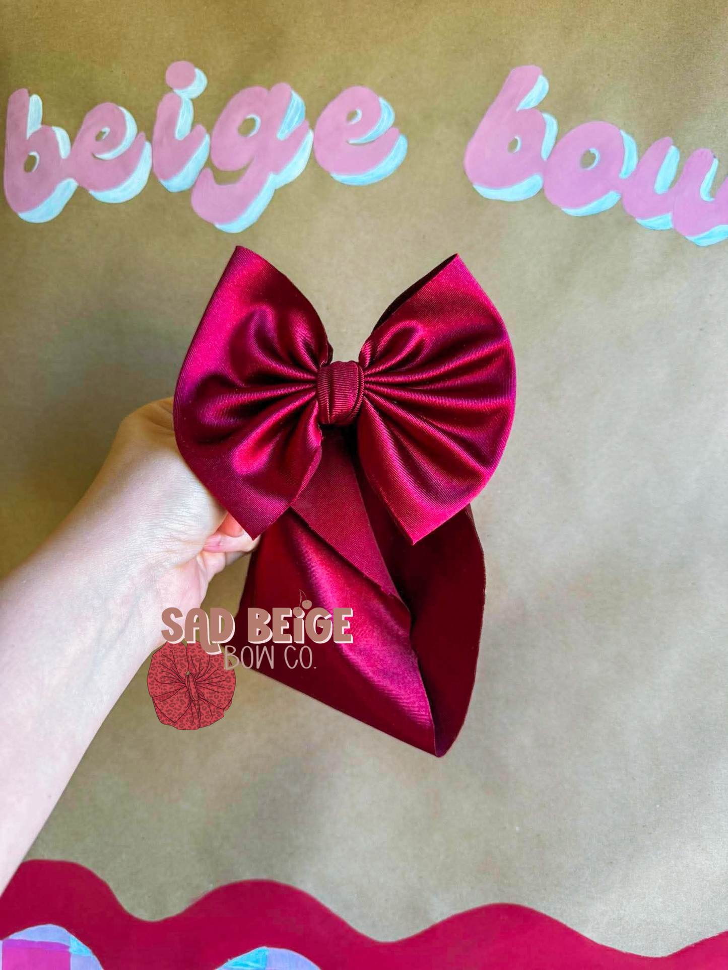 Burgundy satin