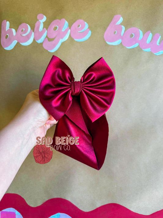 Burgundy satin